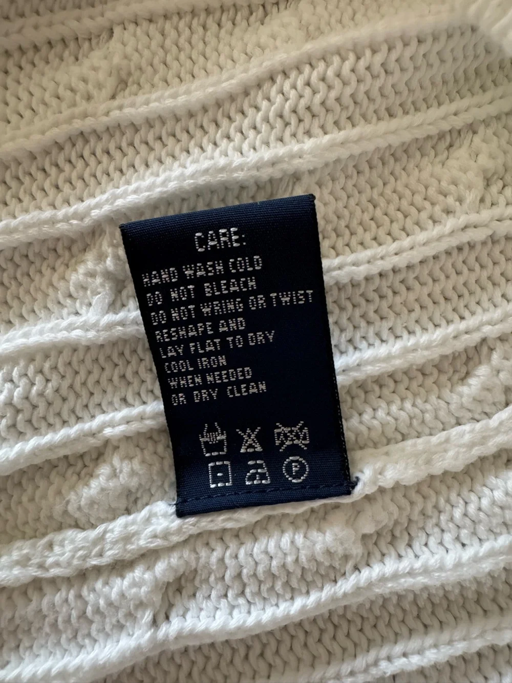 Ralph Lauren Blue Label White Cable-Knit Sleeveless Halter-Neck Tie Top Size L - Picture 6 of 8